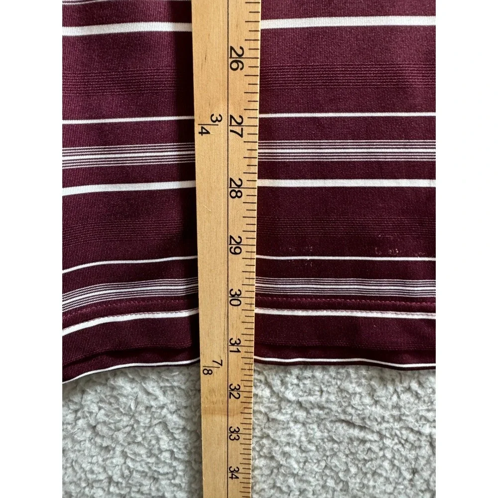 adidas Golf Puremotion Striped Athletic Polo Shirt Mens 2XL Stretch